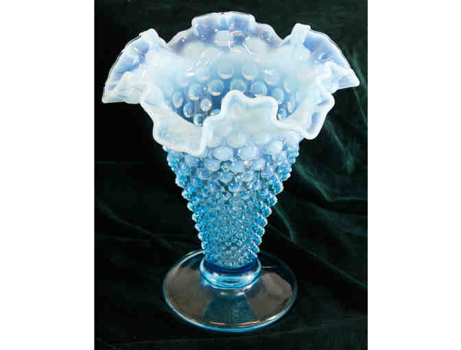 Assortment of Blue Hobnail Glass