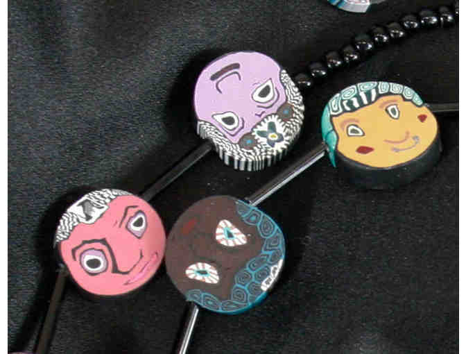 Necklace, Bracelet, and Earrings Handcrafted in Polymer Clay