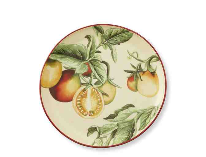 Yellow Pear Tomato Botanical Salad Plates, Set Of 4