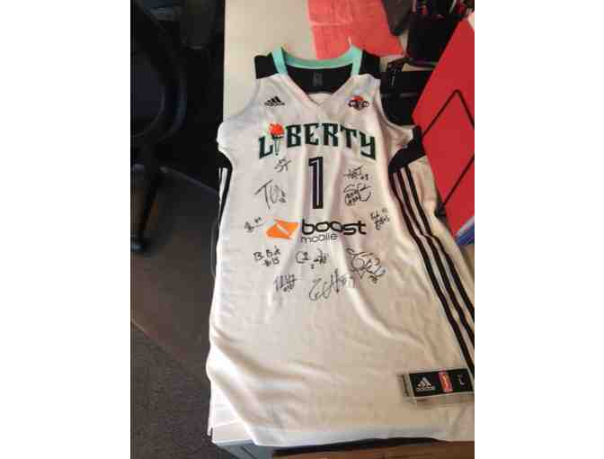 Wrangler's Custom NY Liberty Jersey - signed by the team!