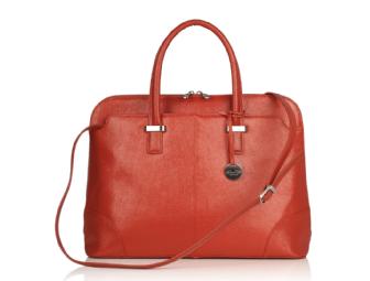 Knomo Rubi Dome Zip Top Handbag-Briefcase - Terracotta