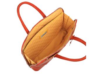 Knomo Rubi Dome Zip Top Handbag-Briefcase - Terracotta