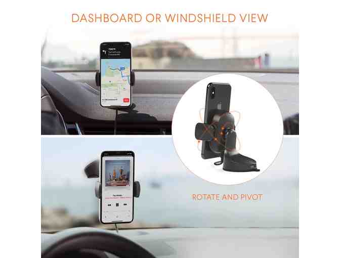 Kenu Mobile Package: Windshield/Dashboard Smartphone Mount & Charger