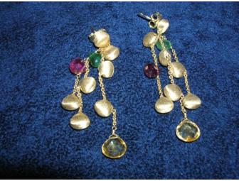 Marco Bicego Paradise Collection Drop Earrings with Gemstones