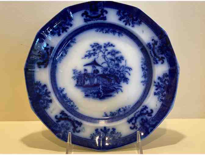 Flow Blue Chinoiserie Plate - Photo 1