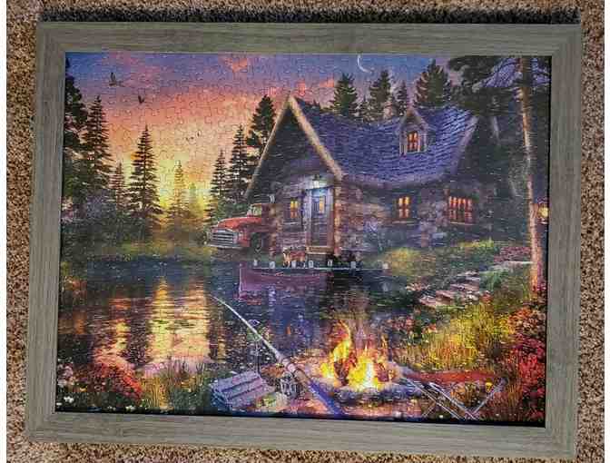 Framed Sun Kissed Cabin, Plus a Disney 1000 piece puzzle!