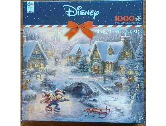 Holiday Gift? Framed Yesterday's puzzle and Thomas Kinkade Disney Holiday Puzzle