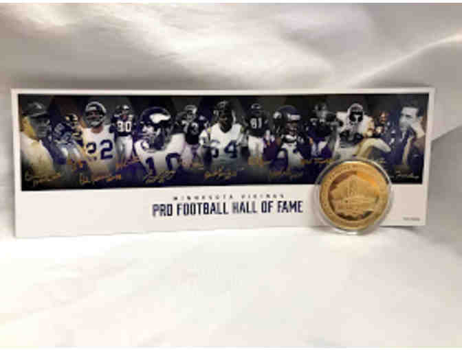 2009 Vikings Hall of Fame Coin and Embossed Viking Hall of Fame Picture - Photo 1