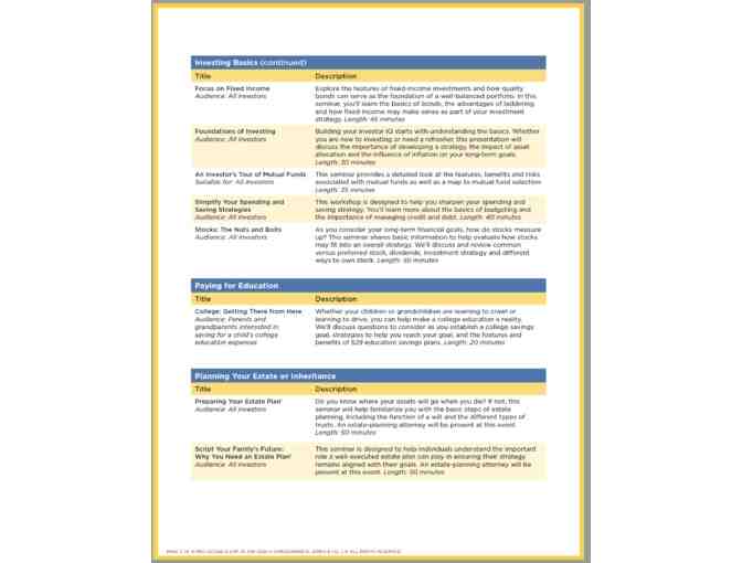 Edward Jones Session Tote Bag Plus Financial Advisor Session