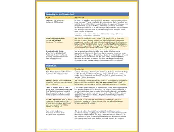 Edward Jones Session Tote Bag Plus Financial Advisor Session