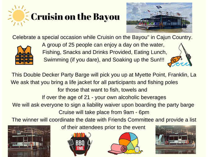 Cruisin on the Bayou - Party Barge for 25 people - Photo 1
