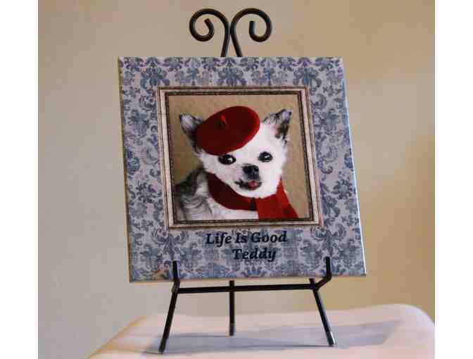 Ceramic Tile with Easel - Teddy