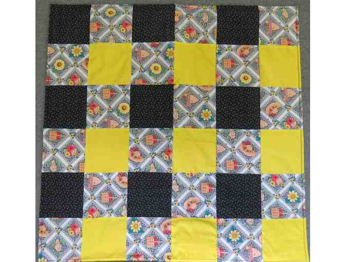 Handmade Dog Quilt/Blanket - Sunflowers in a Country Gard