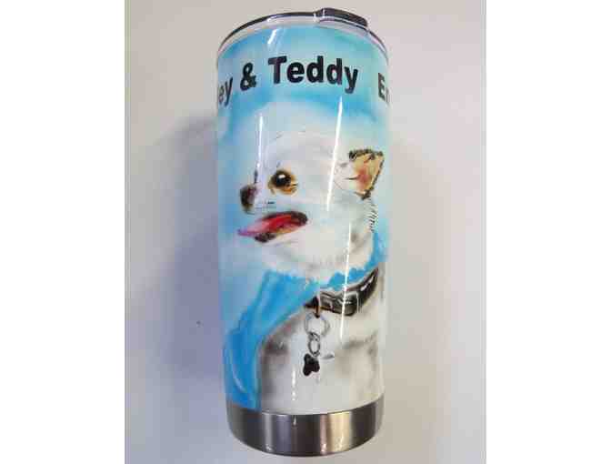 Airbrushed Stainless Steel Tumbler - Harley & Teddy