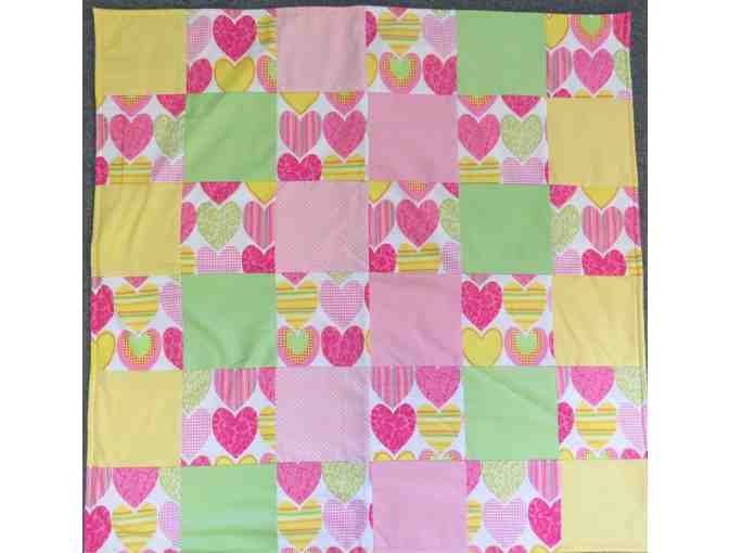 Handmade Dog Quilt/Blanket - Happy Hearts