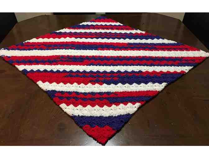Red, White & Blue Crocheted Blanket - Freedom Inspired