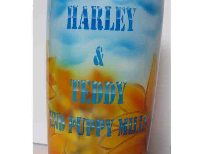 Airbrushed Stainless Steel Tumbler - Harley & Teddy