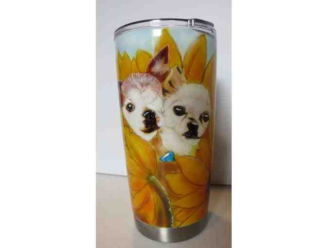 Airbrushed Stainless Steel Tumbler - Harley & Teddy