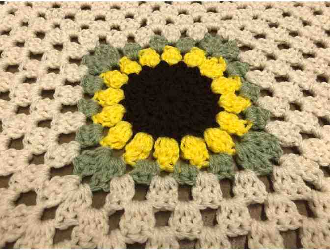 Sunflower Blanket, Crocheted with Love