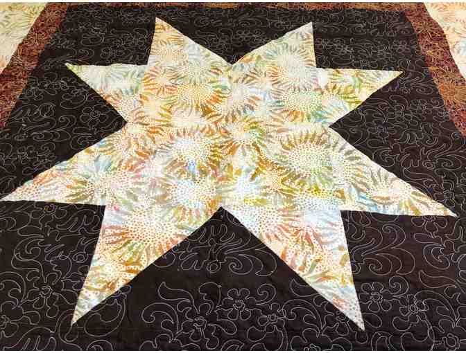 Beautiful Sunflower Star Handmade Quilt 43' x 43'