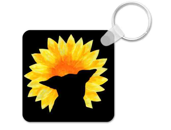 Harley in the Sunflower Key Ring