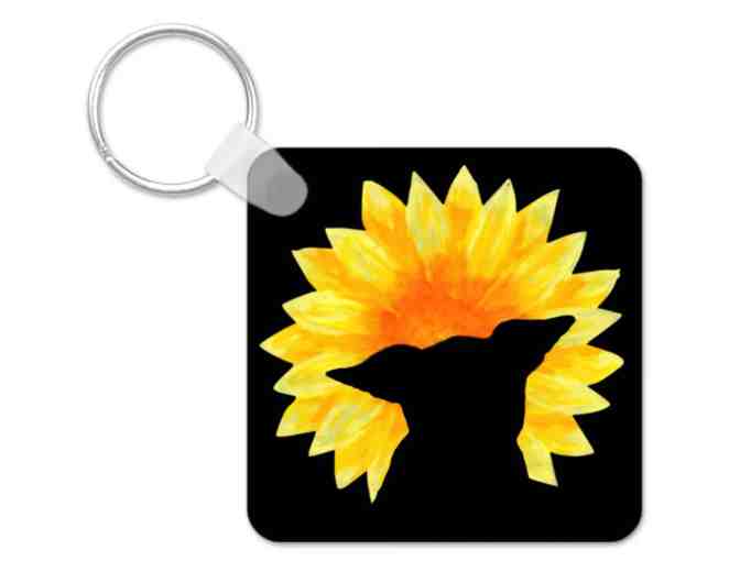Harley in the Sunflower Key Ring