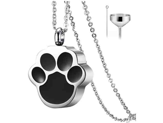 Paw Print Memorial Urn Necklace