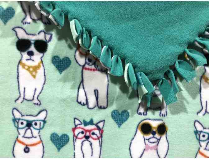 Dogs in Glasses Fleece Dog Blanket