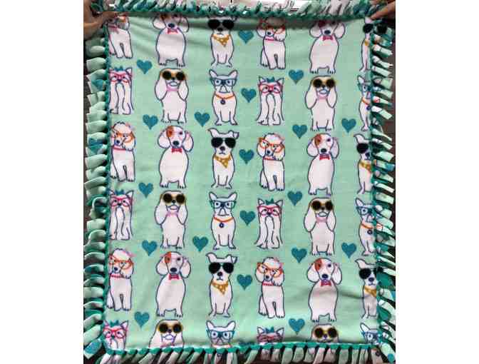 Dogs in Glasses Fleece Dog Blanket - Photo 3