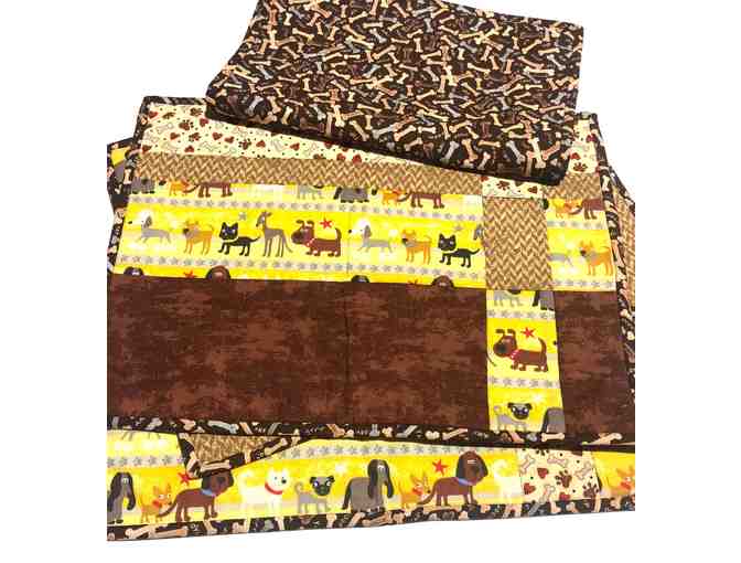 Dog Print Quilted Placemats - Set/4