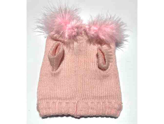 Pink Snowflake Sweater w/Fur (size xs)