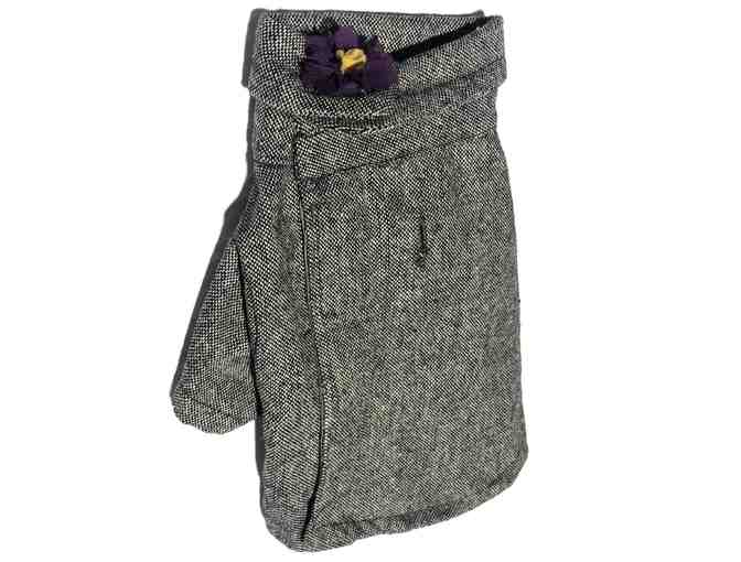 Gray Tweed Coat w/Purple Lining - (size xs)