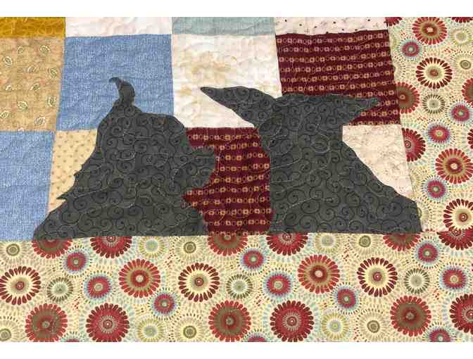 BEAUTIFUL Harley and Teddy Silhouette Quilt