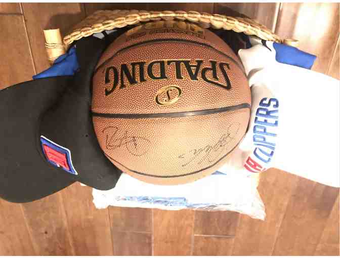 4 Clippers Tickets vs Sacramento Kings December 26th + Clippers Swag and Signed Team Ball - Photo 2