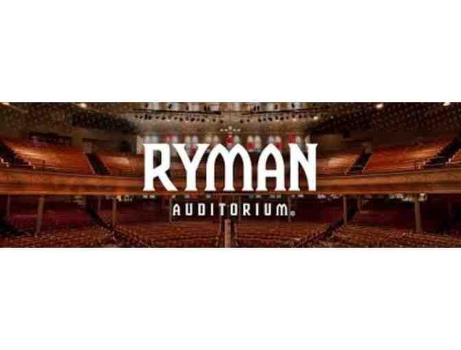 Ryman Auditorium 2 general admission tickets for a self-guided tour