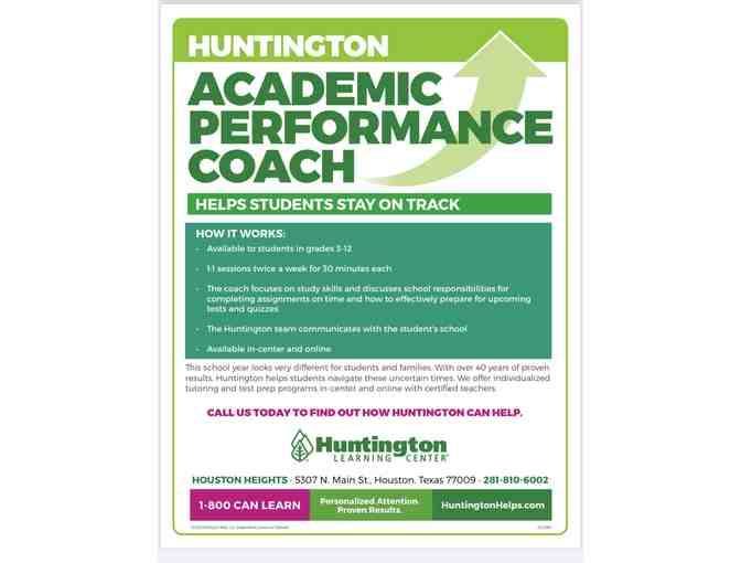 Academic Assessment & (1) Hour of Instruction from Huntington Learning Center