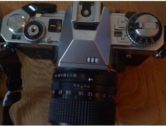 Fuji Fujica AX-3 Camera with lens, hood, strap