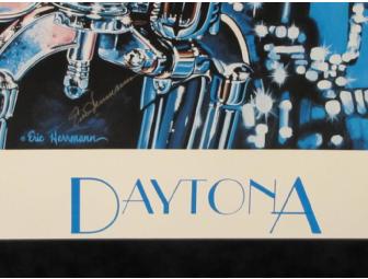 'Daytona' Motorcycle Framed Lithograph by artist Eric Hermann