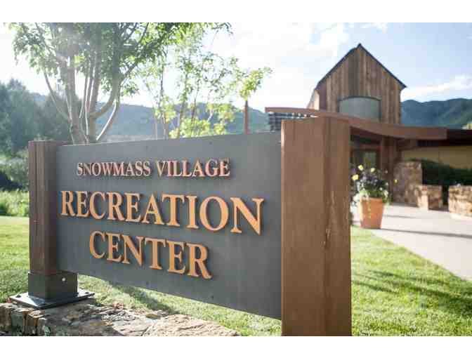 2 - 20 punch passes to Snowmass Village Recreation Center