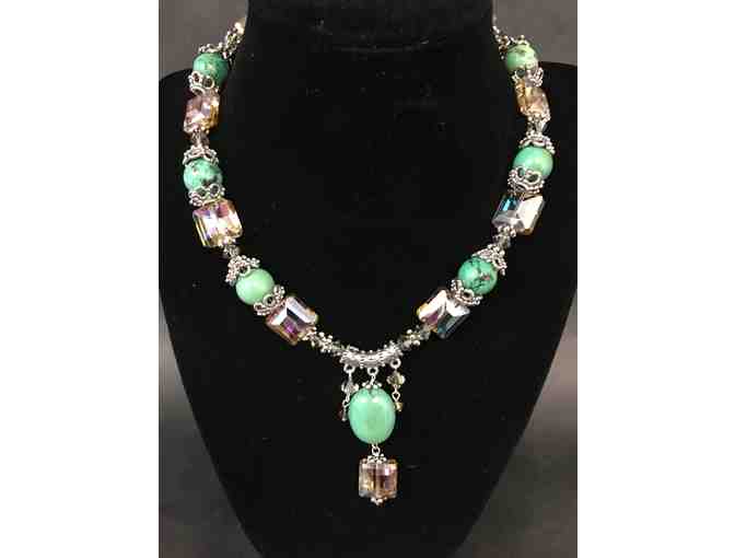 Necklace - Silver/Turquoise/Topaz