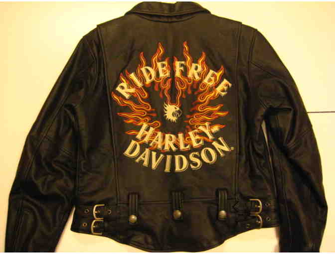 Harley-Davidson Womens Black Leather Jacket - Medium