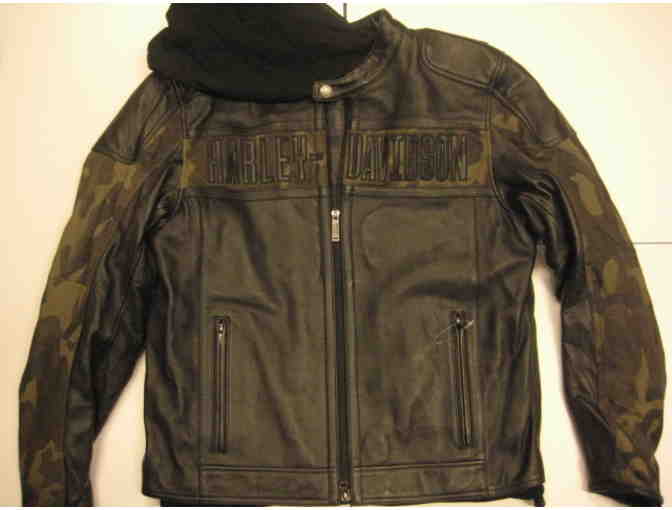 Harley-Davidson Mens Camo Leather 3-In-1 Jacket - Large