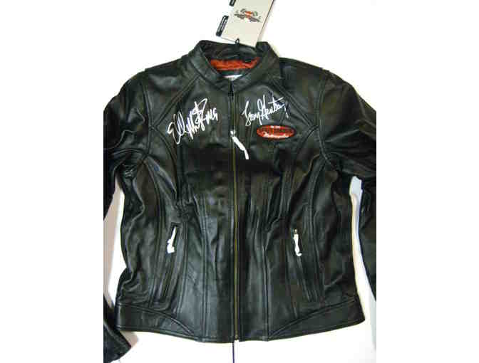 Harley-Davidson Women's Leather Jacket Signed by Montgomery Gentry - Medium