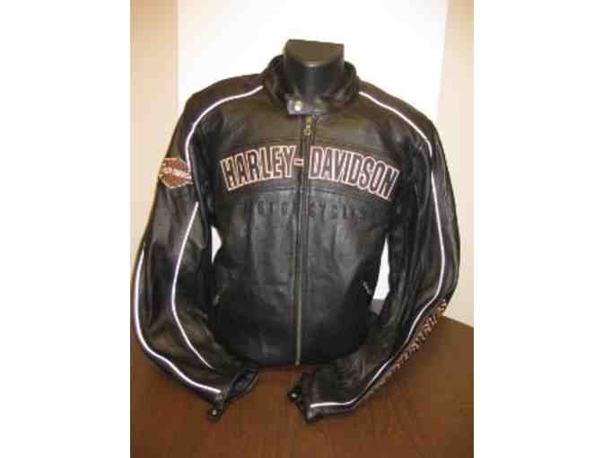 Men's Perforated Black Leather Jacket