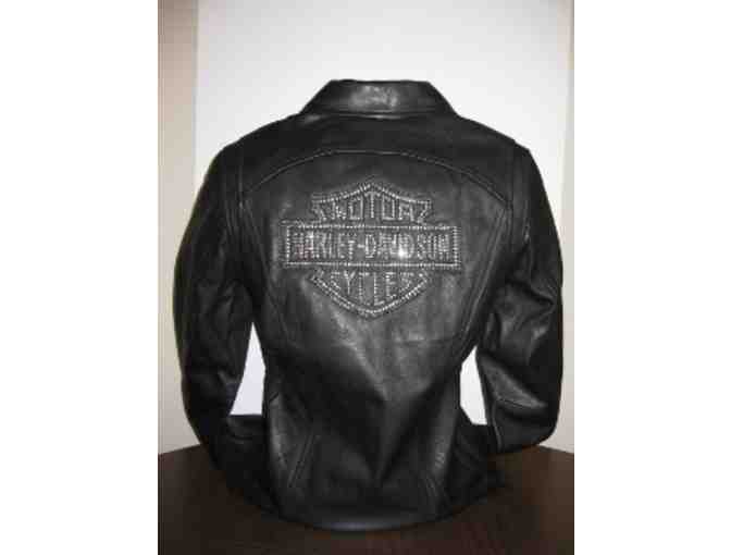 Women's Rhinestone Leather Jacket
