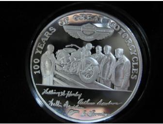 Sterling Silver Medallion--'100 Years of Great Motorcycles'