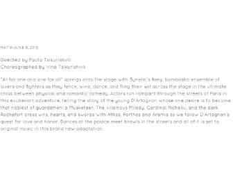 Two Tickets to The Three Musketeers at Synetic Theater