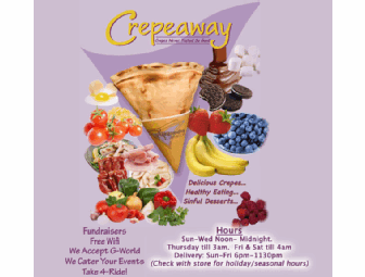 Pack of Two Crepeaway Cards valid for One Crepe Each