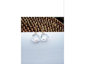 Rock Crystal Quartz Earrings and Necklace by Elizabeth Lewis Jewelry