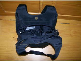 Black Leather Croft and Barrow Shoulder Bag